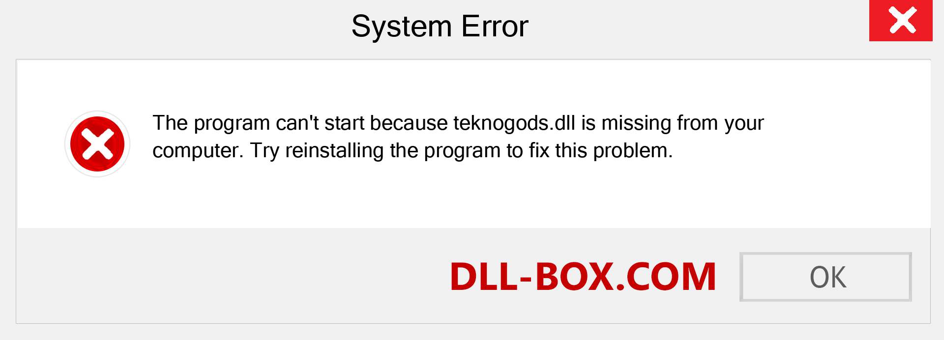  teknogods.dll file is missing?. Download for Windows 7, 8, 10 - Fix  teknogods dll Missing Error on Windows, photos, images